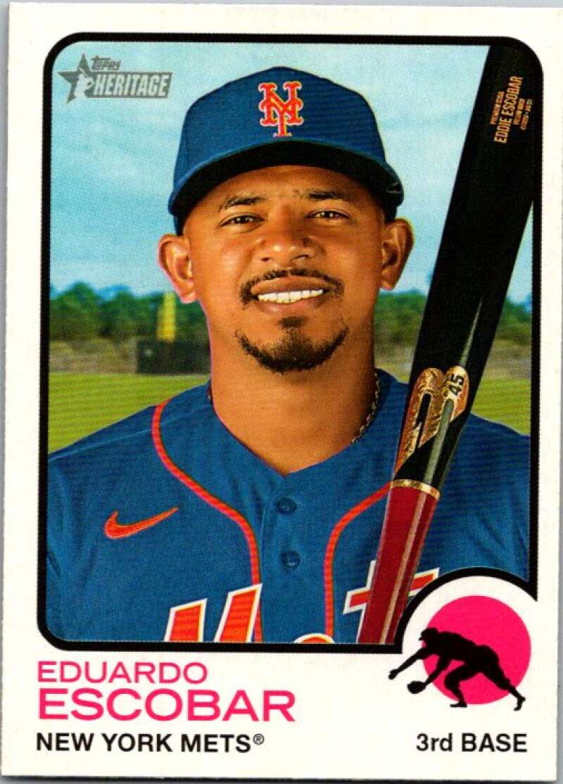 2022 Topps Heritage #254 Eduardo Escobar  New York Mets  V92095 Image 1