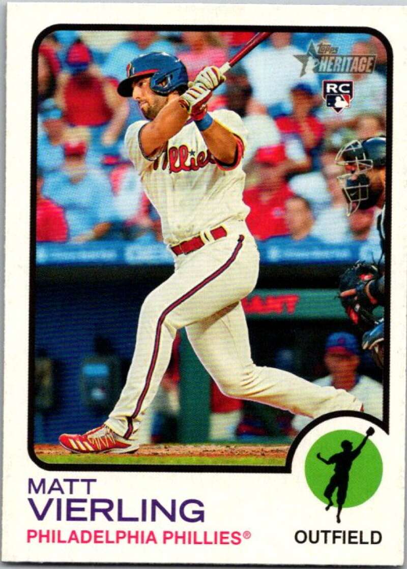 2022 Topps Heritage #292 Matt Vierling  RC Rookie Phillies  V92119 Image 1
