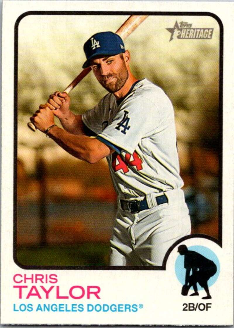 2022 Topps Heritage #312 Chris Taylor  Los Angeles Dodgers  V92136 Image 1