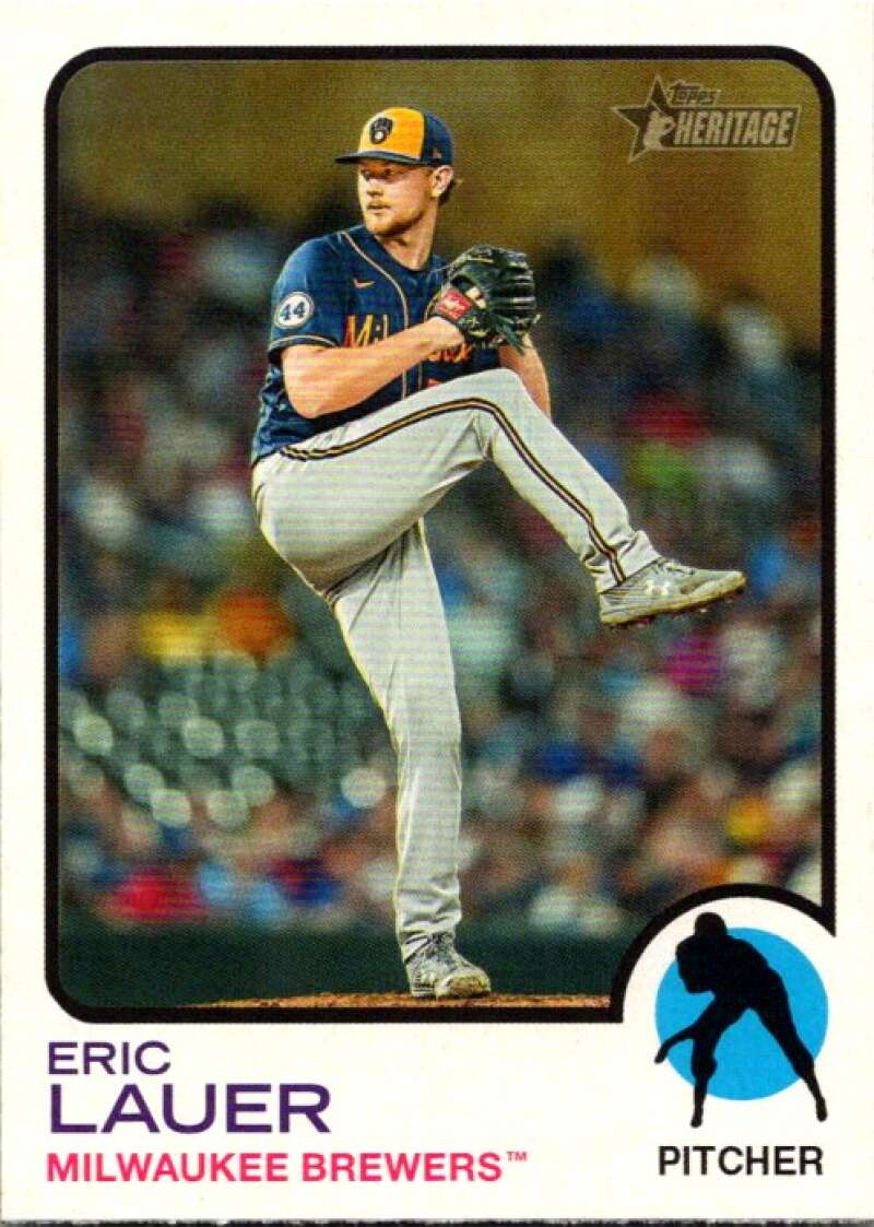 2022 Topps Heritage #336 Eric Lauer  Milwaukee Brewers  V92162 Image 1