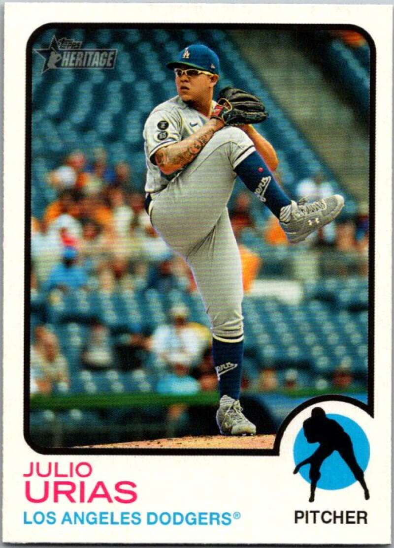 2022 Topps Heritage #337 Julio Urias  Los Angeles Dodgers  V92163 Image 1