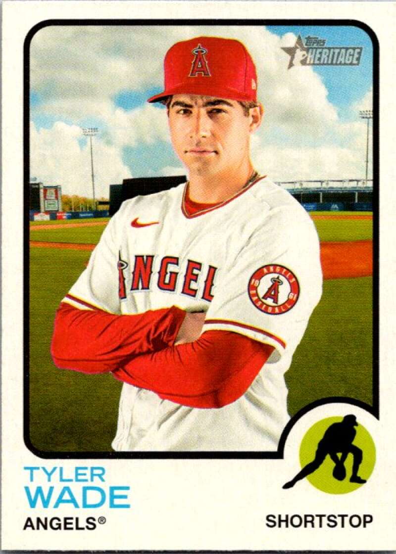 2022 Topps Heritage #351 Tyler Wade  Los Angeles Angels  V92177 Image 1