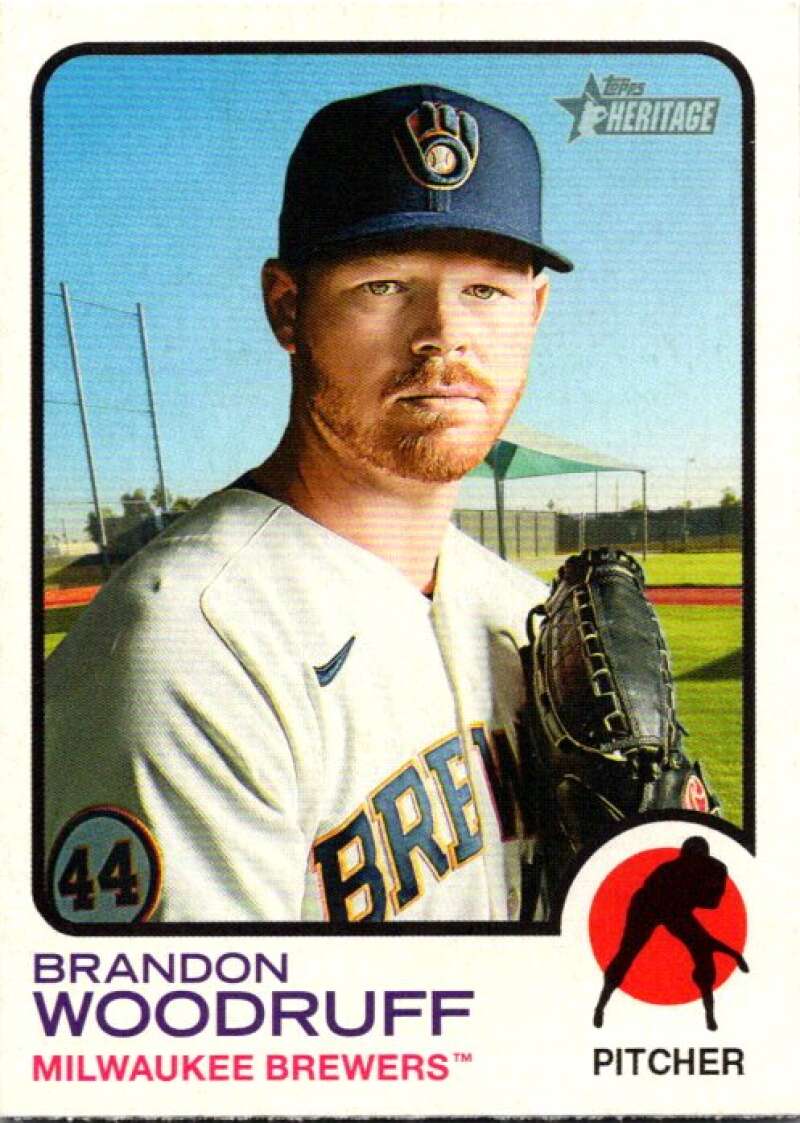 2022 Topps Heritage #353 Brandon Woodruff  Milwaukee Brewers  V92178 Image 1