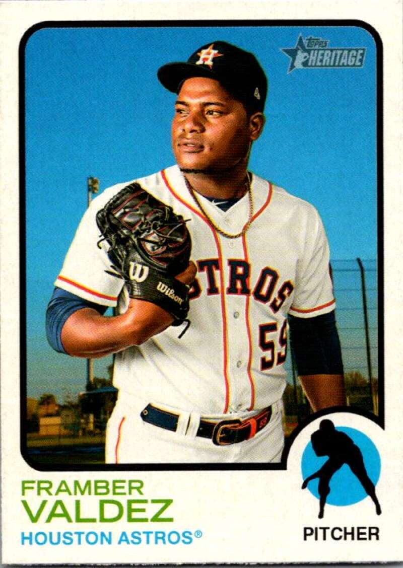 2022 Topps Heritage #375 Framber Valdez  Houston Astros  V92192 Image 1