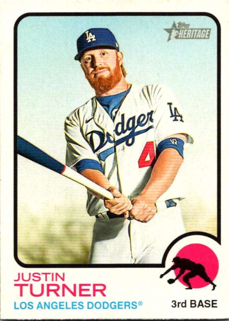 2022 Topps Heritage #383 Justin Turner  Los Angeles Dodgers  V92199 Image 1