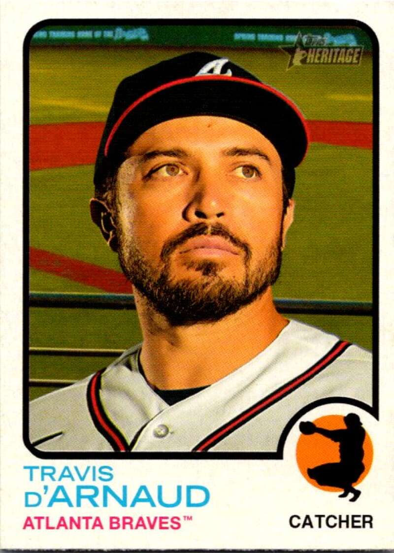 2022 Topps Heritage #396 Travis d'Arnaud  Atlanta Braves  V92207 Image 1