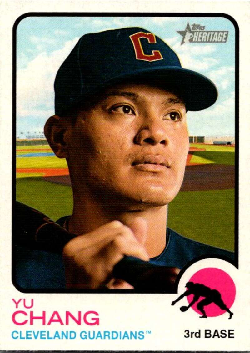 2022 Topps Heritage #400 Yu Chang  Cleveland Guardians  V92210 Image 1