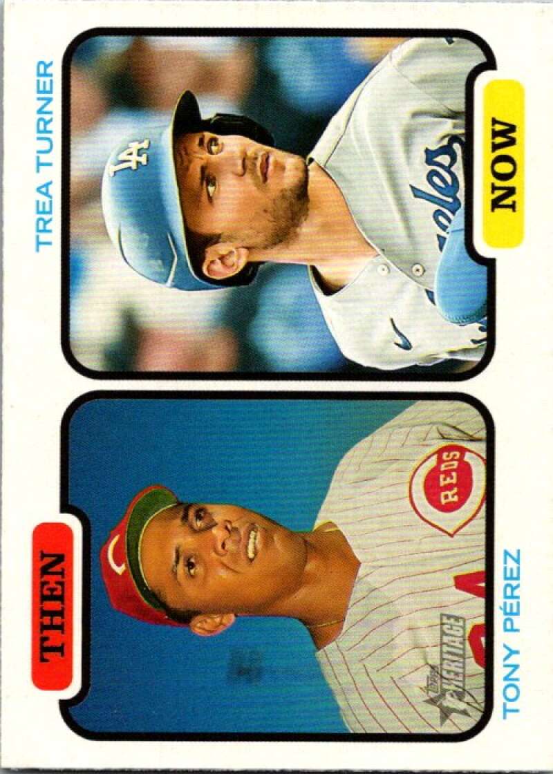 2022 Topps Heritage Then and Now #TAN-PT Turner/Perez  V92228 Image 1