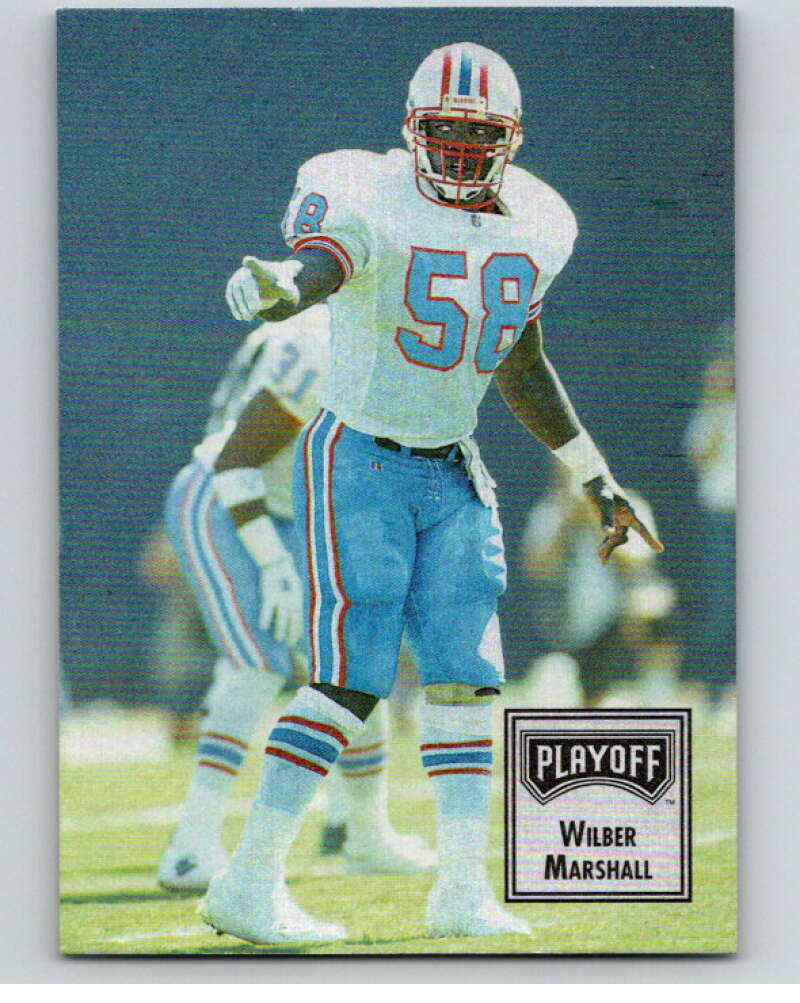 1993 Playoff Contenders #6 Wilber Marshall  Houston Oilers  V92596 Image 1