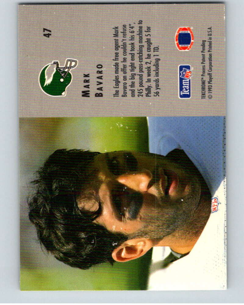 1993 Playoff Contenders #47 Mark Bavaro  Philadelphia Eagles  V92643 Image 2