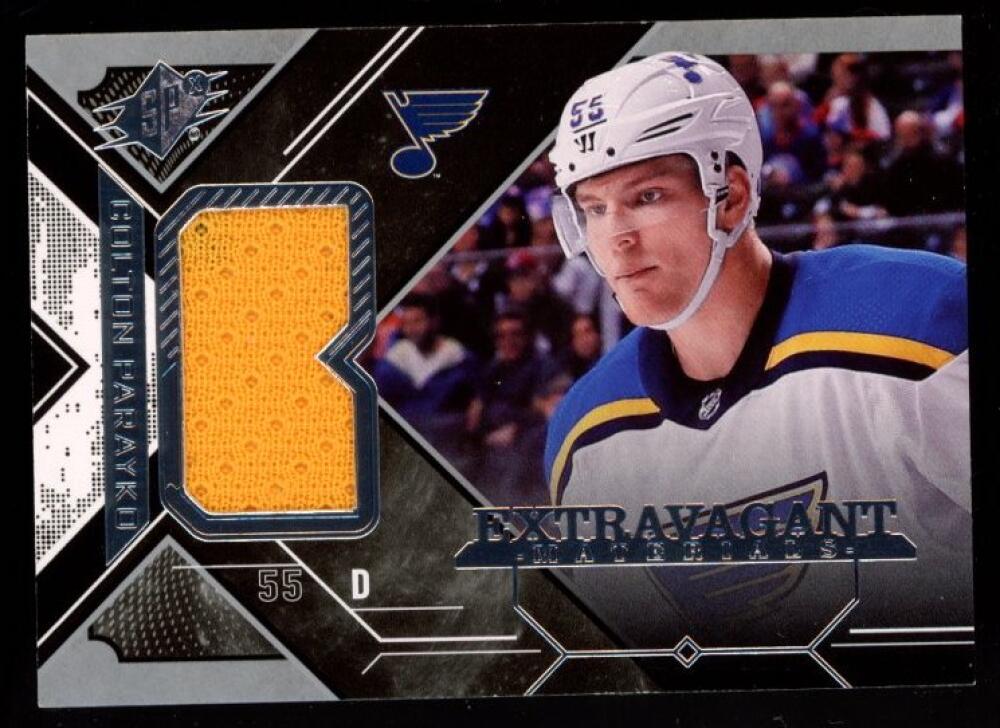 2017-18 SPx Extravagant Materials #EXPA Colton Parayko Jersey V92899 Image 1