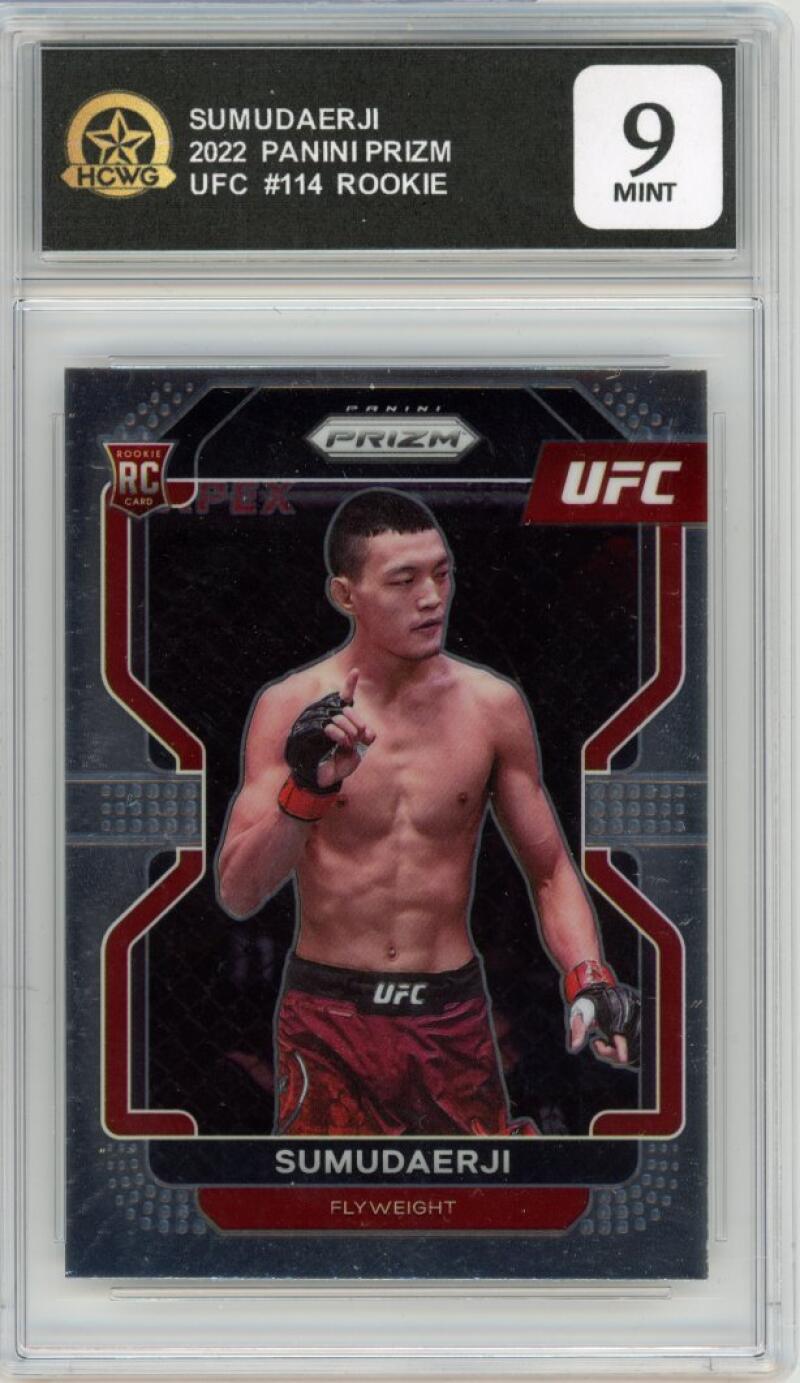 2022 Panini Prizm UFC #114 Su Mudaerji Rookie RC Graded HCWG 9 Image 1