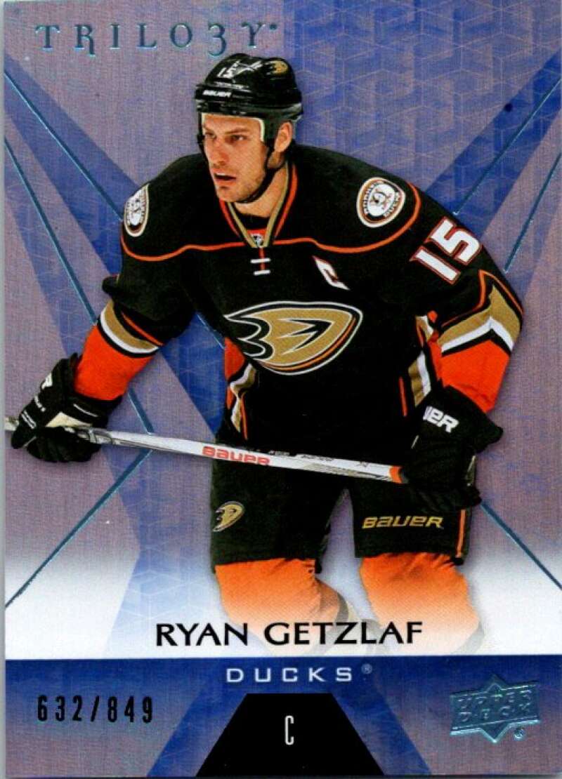 2016-17  Trilogy Blue Rainbow Foil #8 Ryan Getzlaf  SER/849 Anaheim Ducks  V93772 Image 1