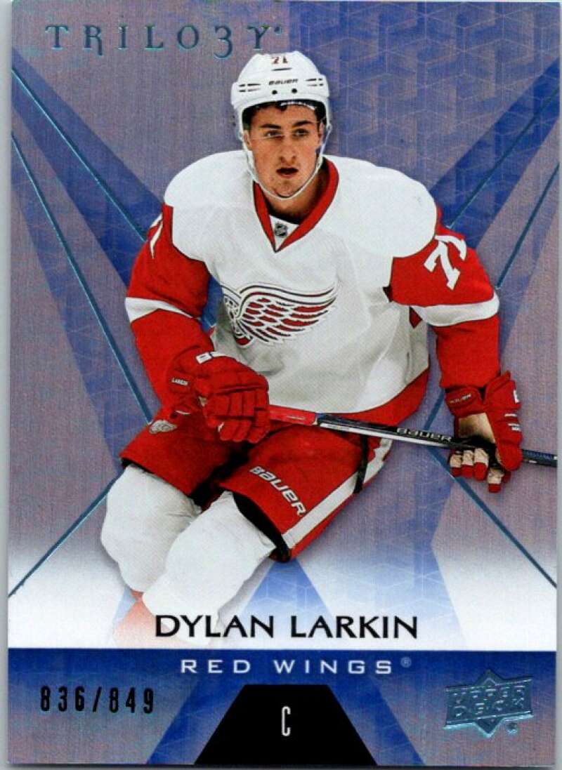 2016-17  Trilogy Blue Rainbow Foil #9 Dylan Larkin  SER/849 Red Wings  V93773 Image 1