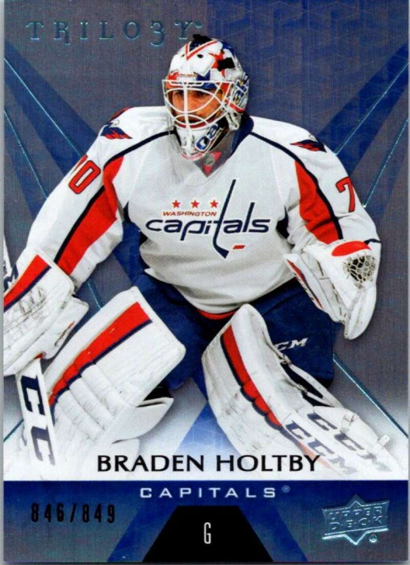 2016-17  Trilogy Blue Rainbow Foil #11 Braden Holtby  SER/849 Capitals  V93774 Image 1