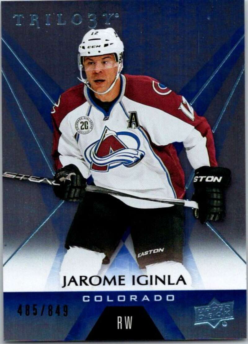 2016-17  Trilogy Blue Rainbow Foil #14 Jarome Iginla  SER/849 Avalanche  V93775 Image 1