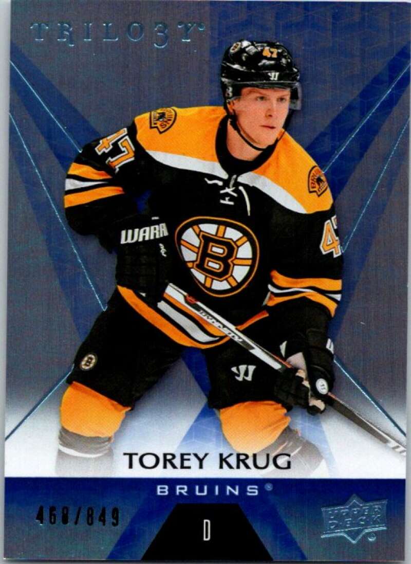 2016-17  Trilogy Blue Rainbow Foil #32 Torey Krug  SER/849 Bruins  V93784 Image 1
