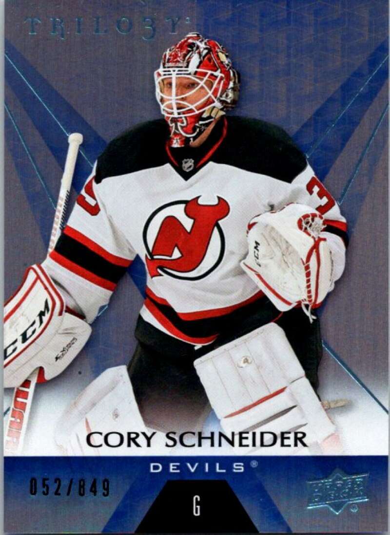 2016-17  Trilogy Blue Rainbow Foil #35 Cory Schneider  SER/849 Devils  V93787 Image 1