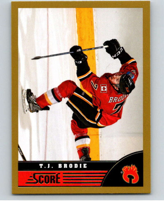 2013-14 Panini Score Gold #71 T.J. Brodie  Calgary Flames  V94099 Image 1