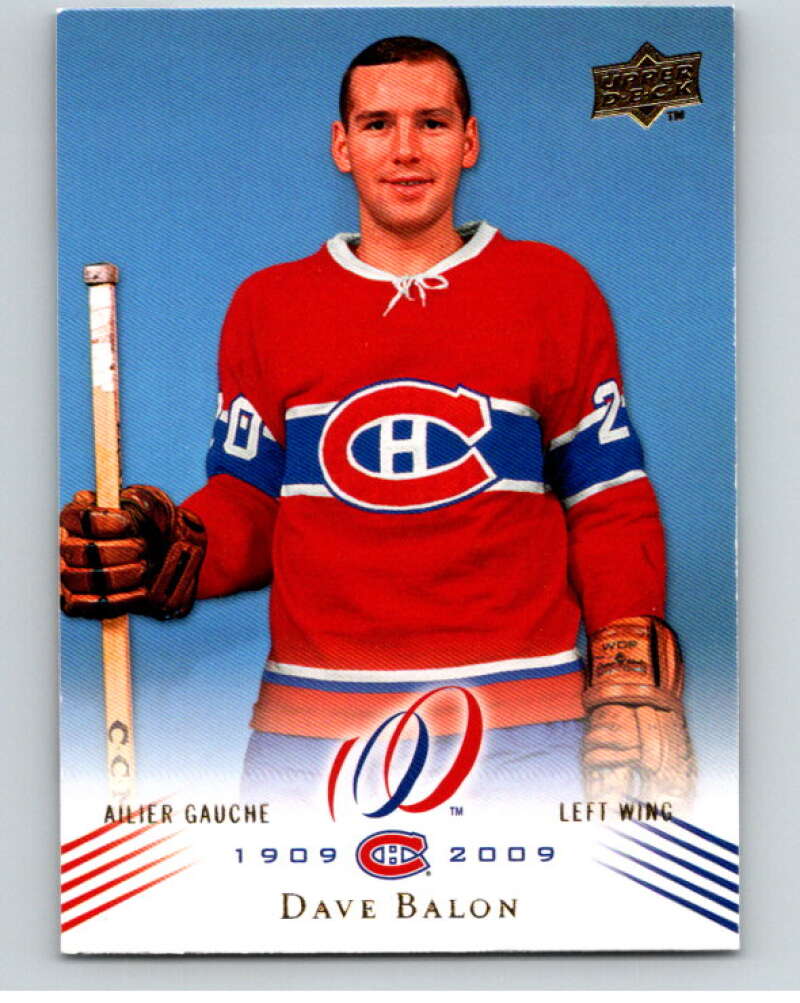 2008-09 UD Montreal Canadiens Centennial #92 Dave Balon    V94791 Image 1
