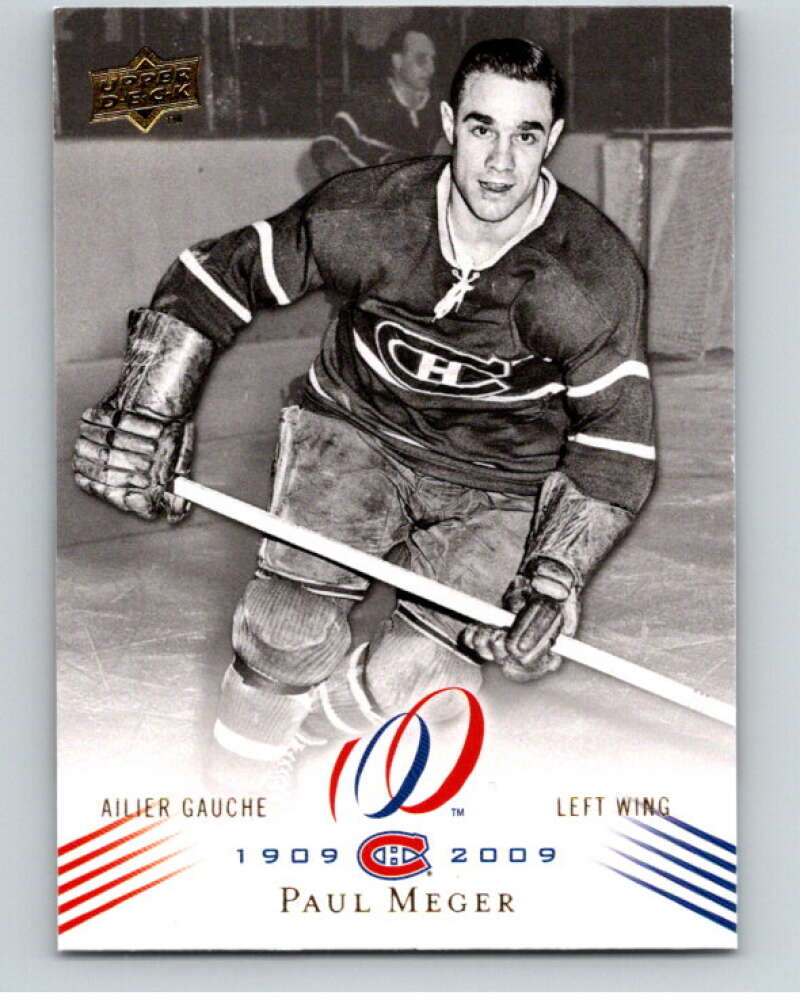 2008-09 UD Montreal Canadiens Centennial #148 Paul Meger    V94801 Image 1