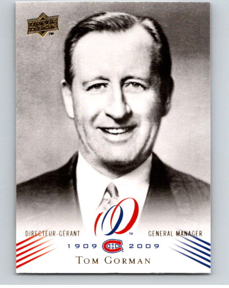 2008-09 UD Montreal Canadiens Centennial #158 Tom Gorman    V94805 Image 1