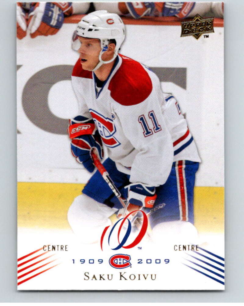 2008-09 UD Montreal Canadiens Centennial #167 Saku Koivu    V94807 Image 1