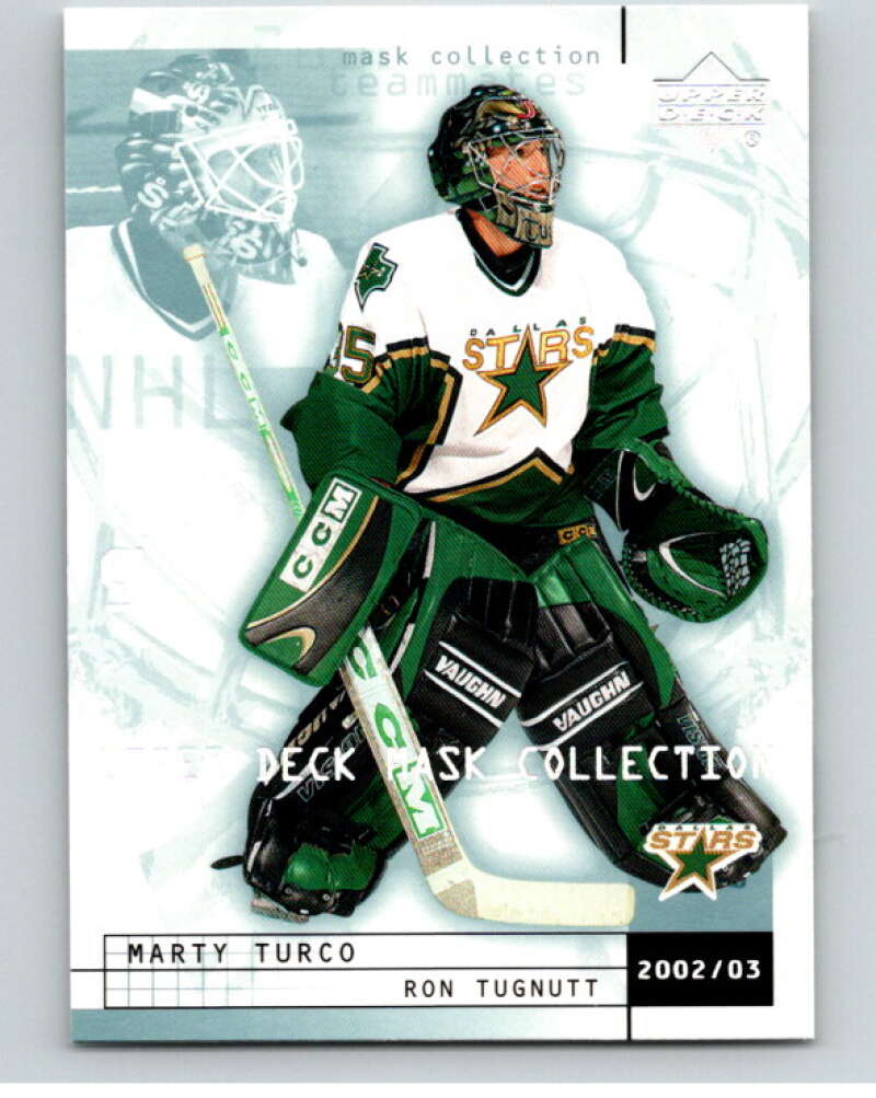 2002-03 UD Mask Collection #26 Marty Turco/Ron Tugnutt  Dallas Stars  V94924 Image 1