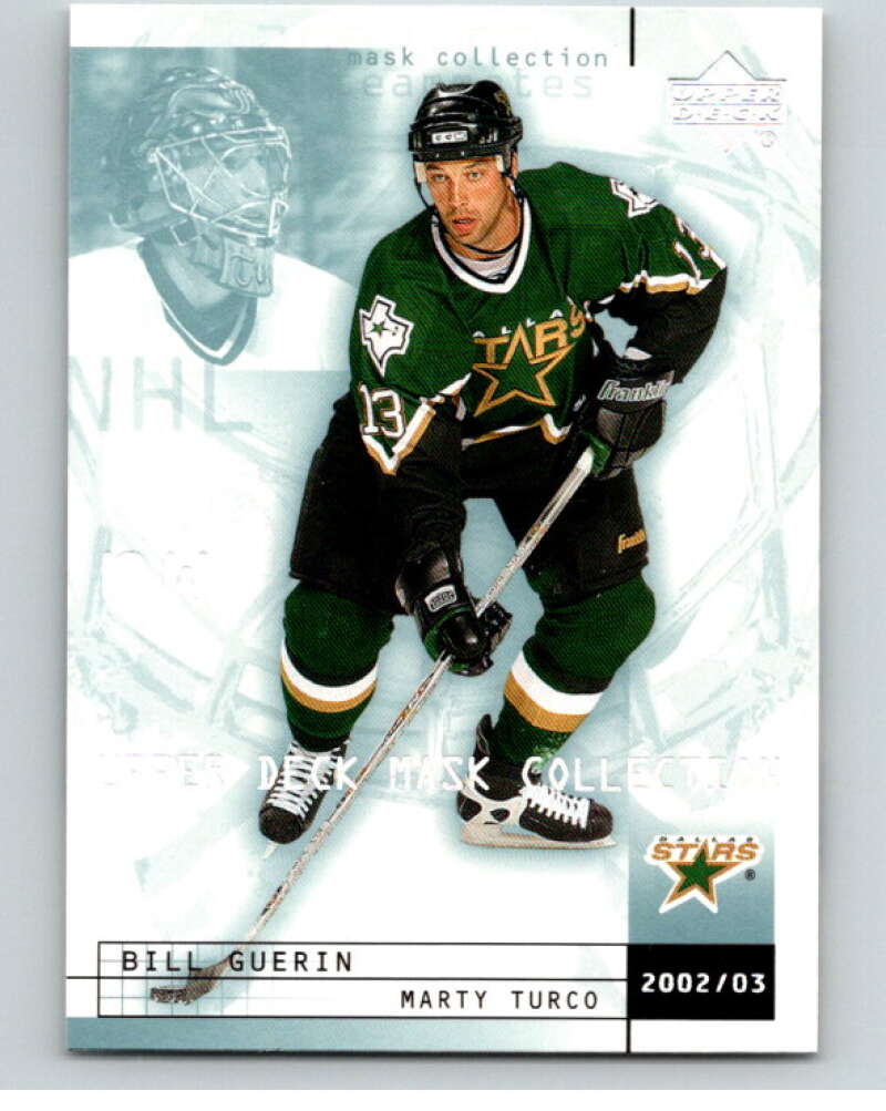 2002-03 UD Mask Collection #29 Marty Turco/Bill Guerin  Dallas Stars  V94927 Image 1