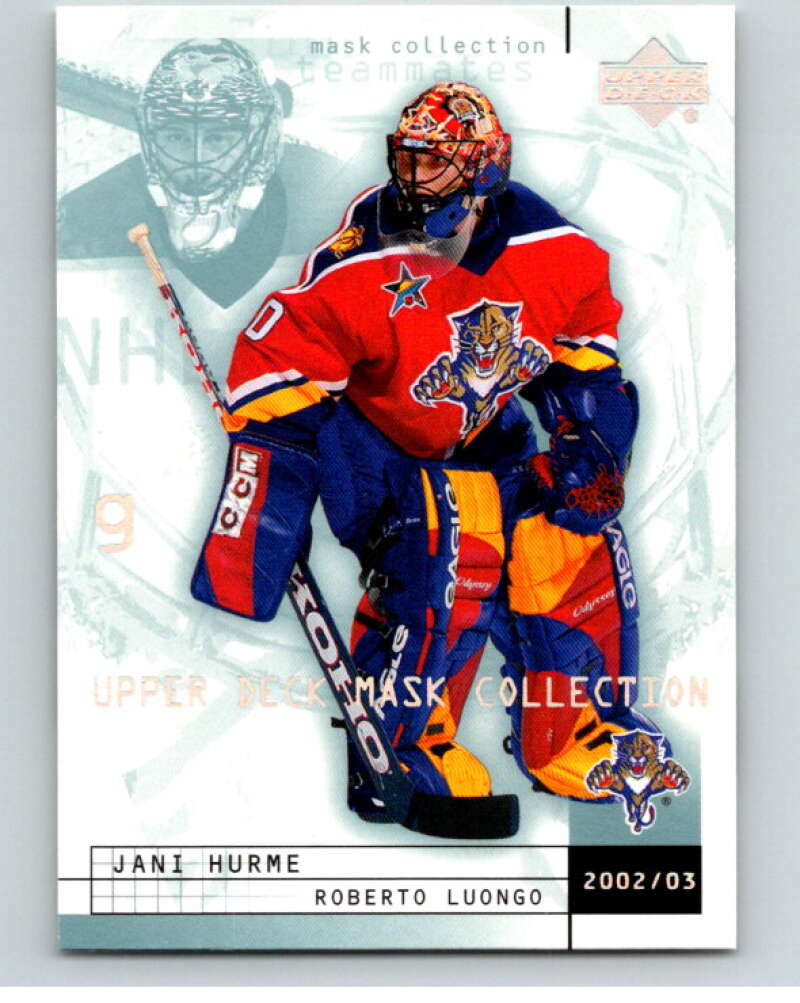 2002-03 UD Mask Collection #38 Roberto Luongo/Jani Hurme Panthers  V94929 Image 1