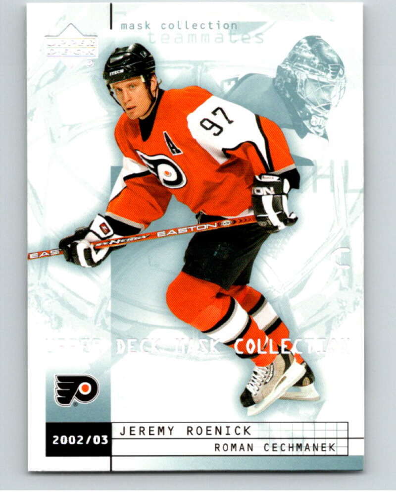 2002-03 UD Mask Collection #62 Jeremy Roenick/Roman Cechmanek   V94940 Image 1