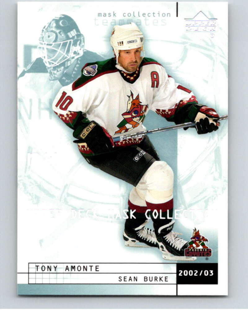 2002-03 UD Mask Collection #67 Sean Burke/Tony Amonte Coyotes  V94944 Image 1