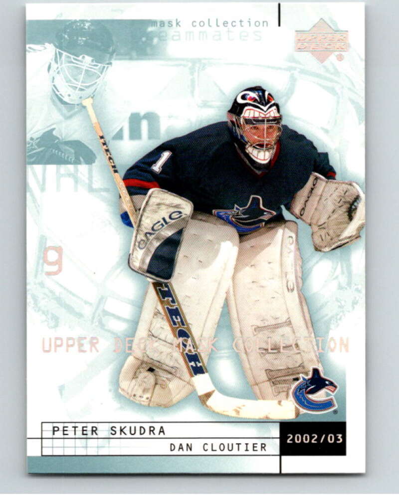 2002-03 UD Mask Collection #86 Dan Cloutier/Peter Skudra Canucks  V94955 Image 1