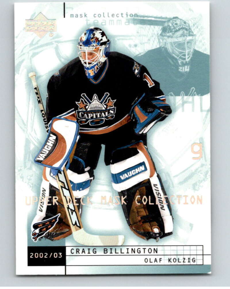 2002-03 UD Mask Collection #89 Craig Billington/Olaf Kolzig Capitals  V94957 Image 1