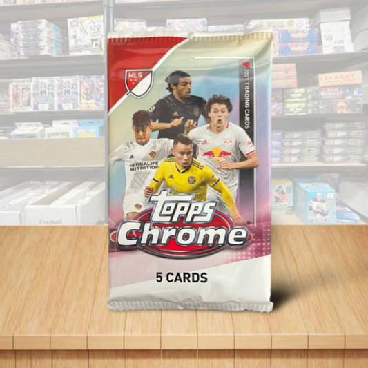 2021 Topps Chrome MLS Soccer 5 Card Sealed PACK -  Pink X-Fractor Exclusive Image 1