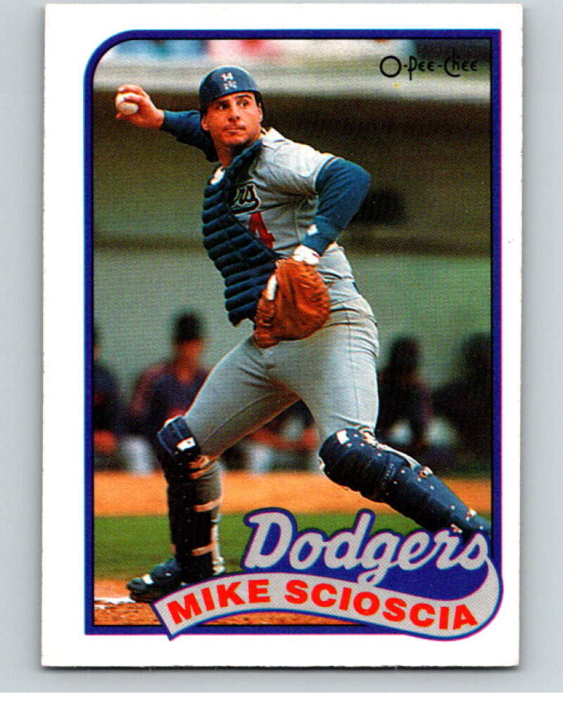 1989 O-Pee-Chee Baseball #7 Mike Scioscia  Los Angeles Dodgers  V95289 Image 1