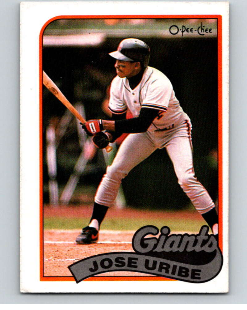 1989 O-Pee-Chee Baseball #8 Jose Uribe  San Francisco Giants  V95294 Image 1