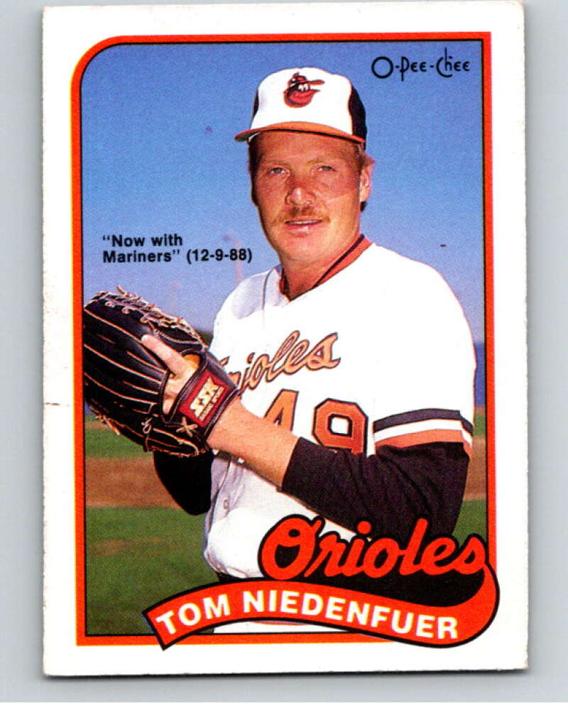 1989 O-Pee-Chee Baseball #14 Tom Niedenfuer Mariners/Orioles  V95307 Image 1