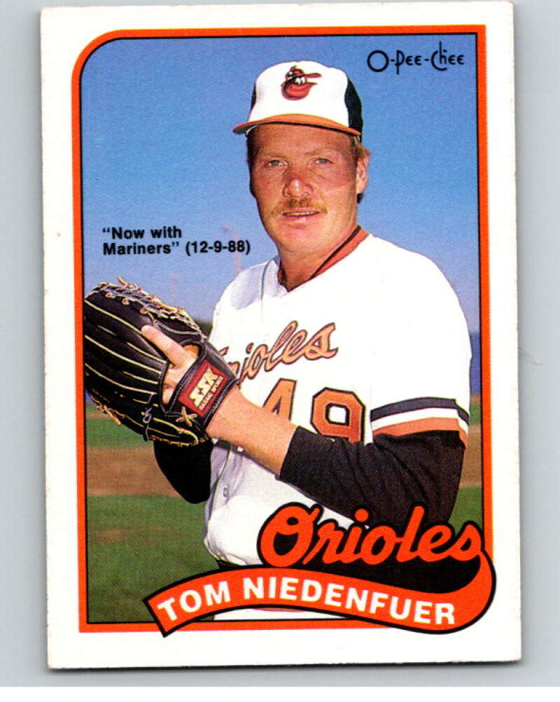 1989 O-Pee-Chee Baseball #14 Tom Niedenfuer Mariners/Orioles  V95308 Image 1