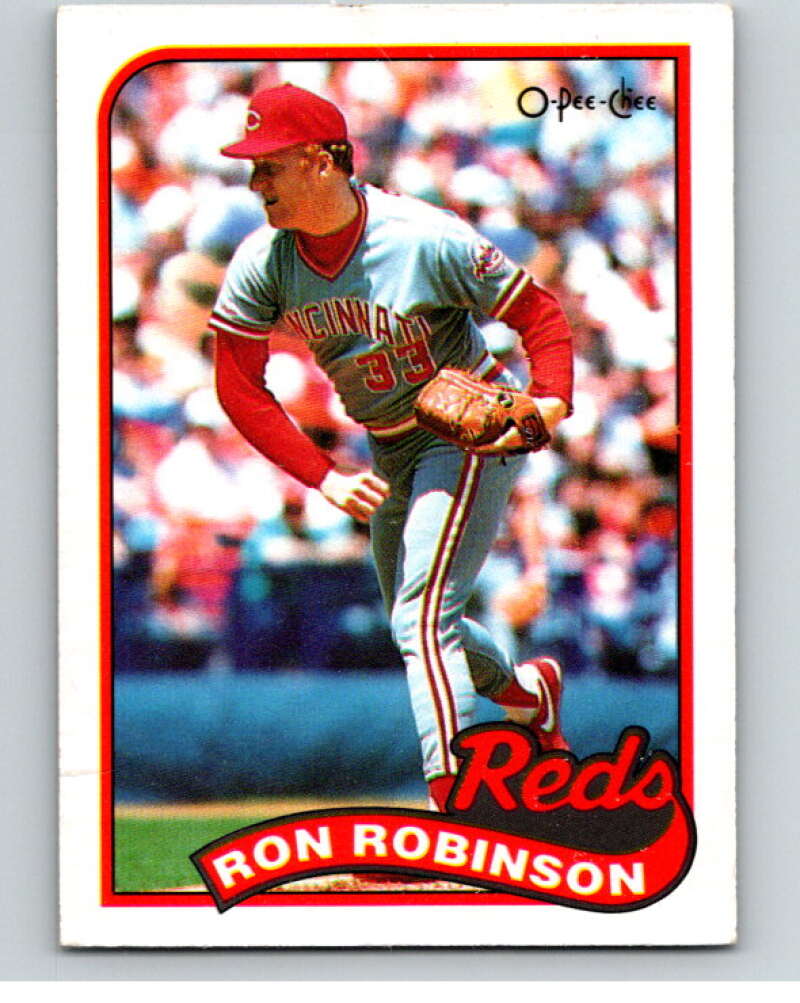 1989 O-Pee-Chee Baseball #16 Ron Robinson  Cincinnati Reds  V95310 Image 1