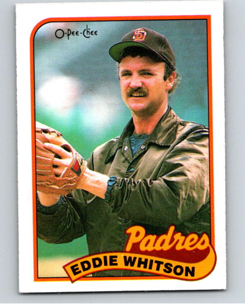 1989 O-Pee-Chee Baseball #21 Ed Whitson  San Diego Padres  V95334 Image 1