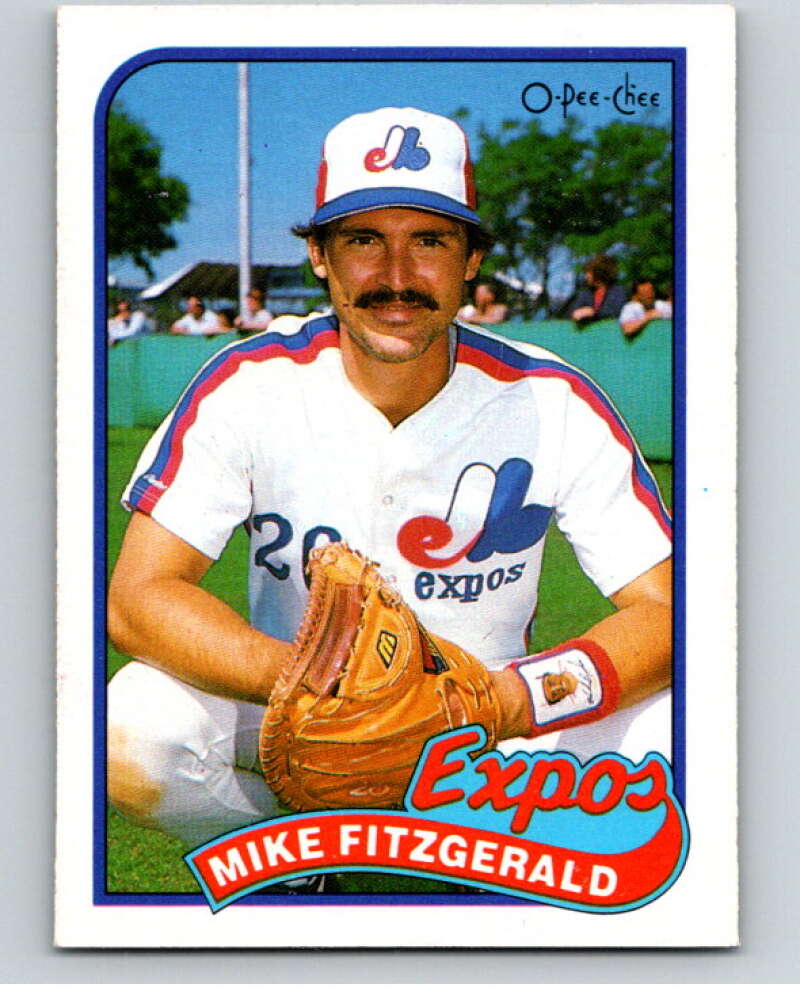 1989 O-Pee-Chee Baseball #23 Mike Fitzgerald  Montreal Expos  V95338 Image 1