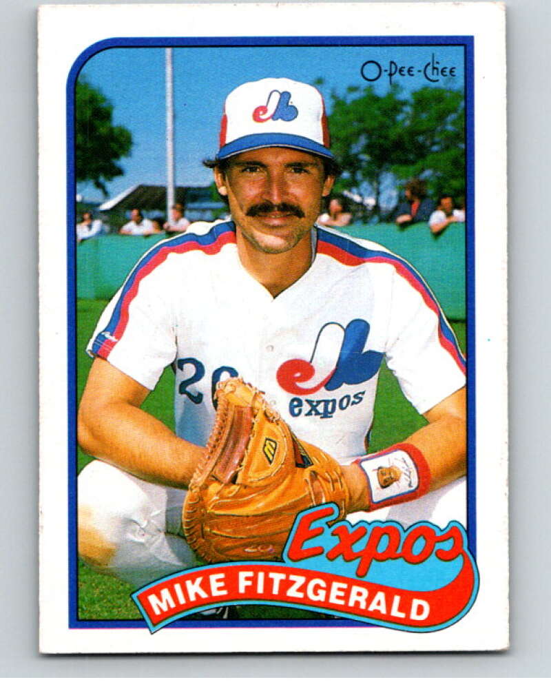 1989 O-Pee-Chee Baseball #23 Mike Fitzgerald  Montreal Expos  V95339 Image 1