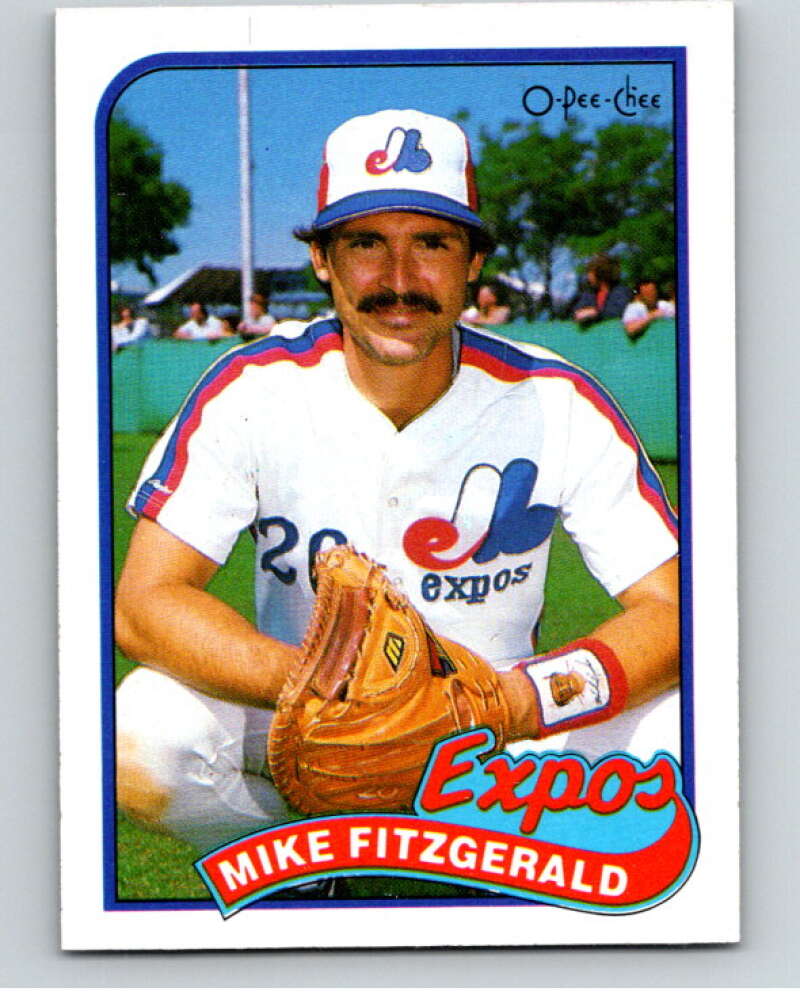 1989 O-Pee-Chee Baseball #23 Mike Fitzgerald  Montreal Expos  V95340 Image 1