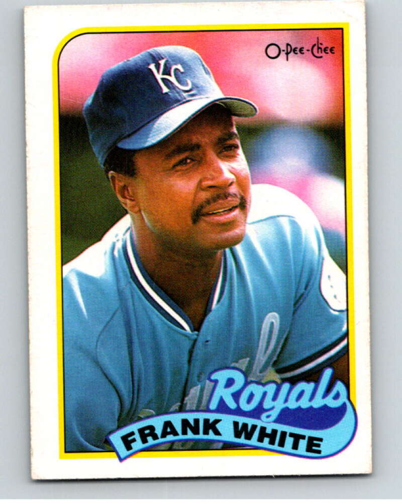 1989 O-Pee-Chee Baseball #25 Frank White  Kansas City Royals  V95343 Image 1