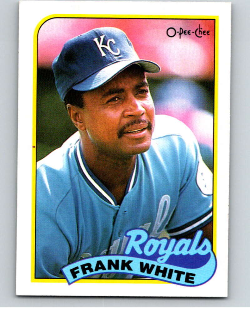1989 O-Pee-Chee Baseball #25 Frank White  Kansas City Royals  V95344 Image 1