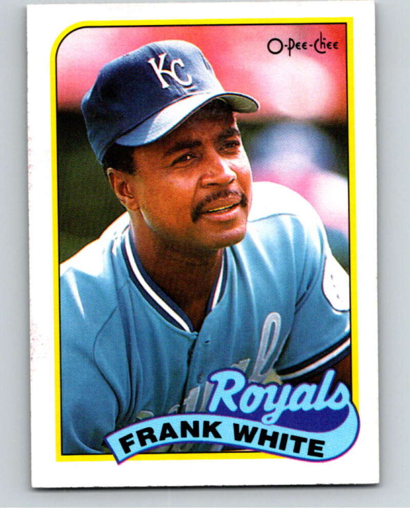 1989 O-Pee-Chee Baseball #25 Frank White  Kansas City Royals  V95345 Image 1