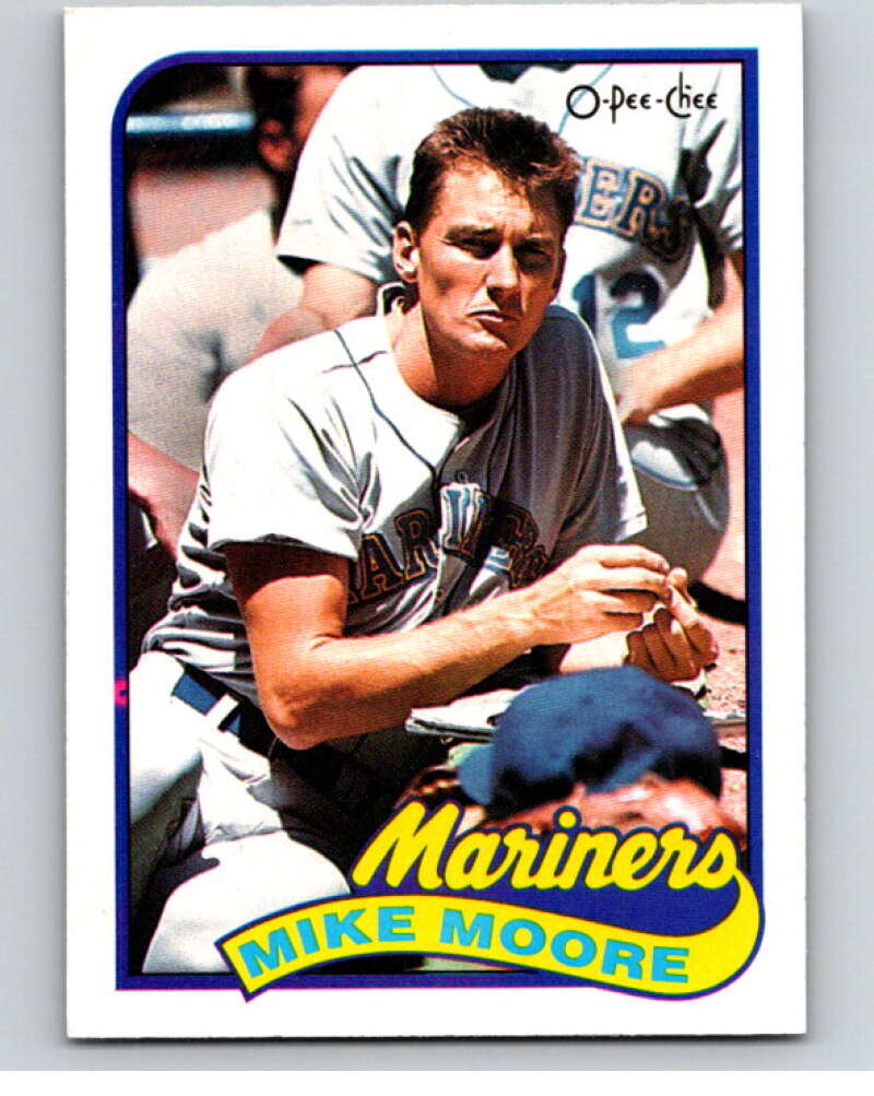 1989 O-Pee-Chee Baseball #28 Mike Moore  Seattle Mariners  V95349 Image 1