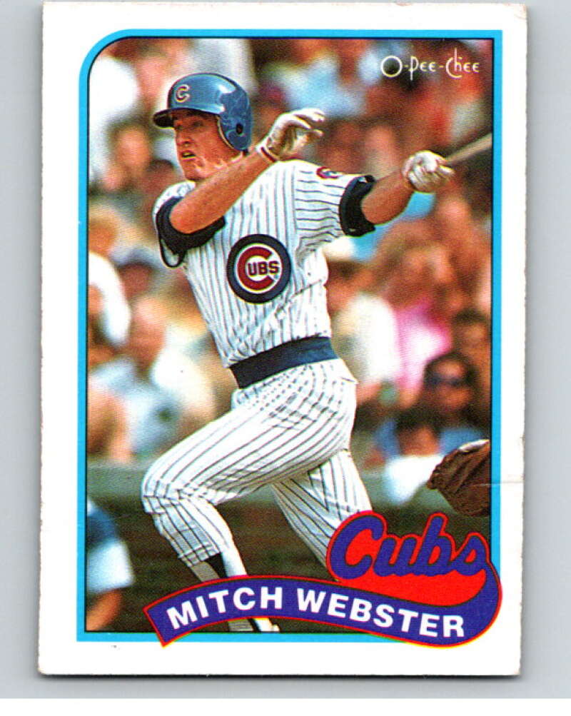 1989 O-Pee-Chee Baseball #36 Mitch Webster  Chicago Cubs  V95367 Image 1