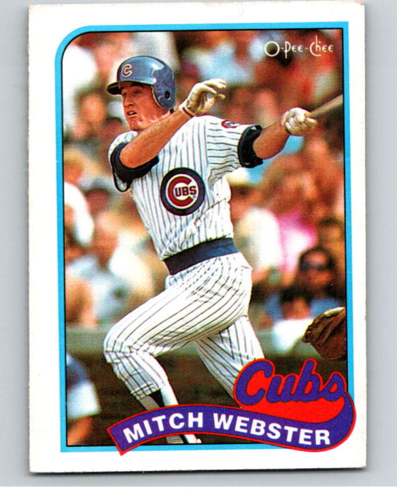 1989 O-Pee-Chee Baseball #36 Mitch Webster  Chicago Cubs  V95369 Image 1